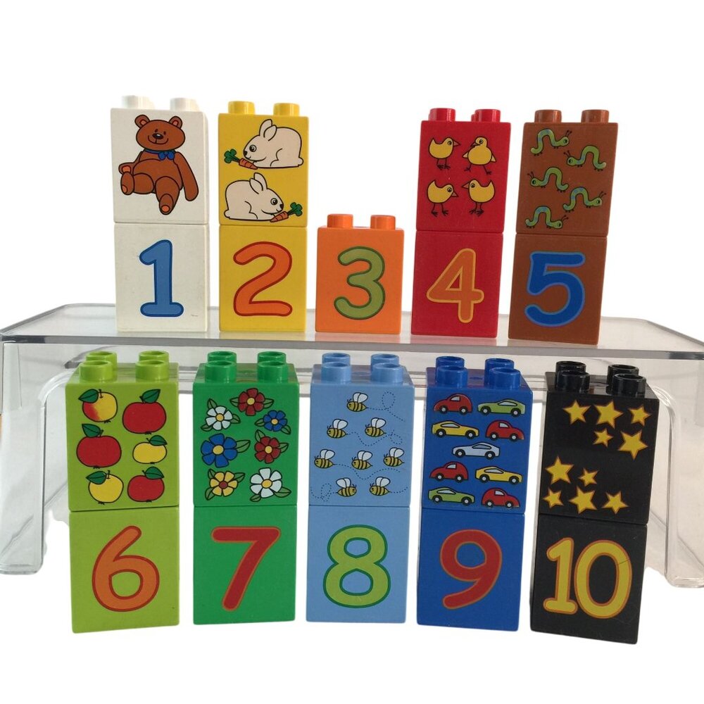 Lego Duplo Play With Number 5497 Counting Blocks Replacement Parts 1-10